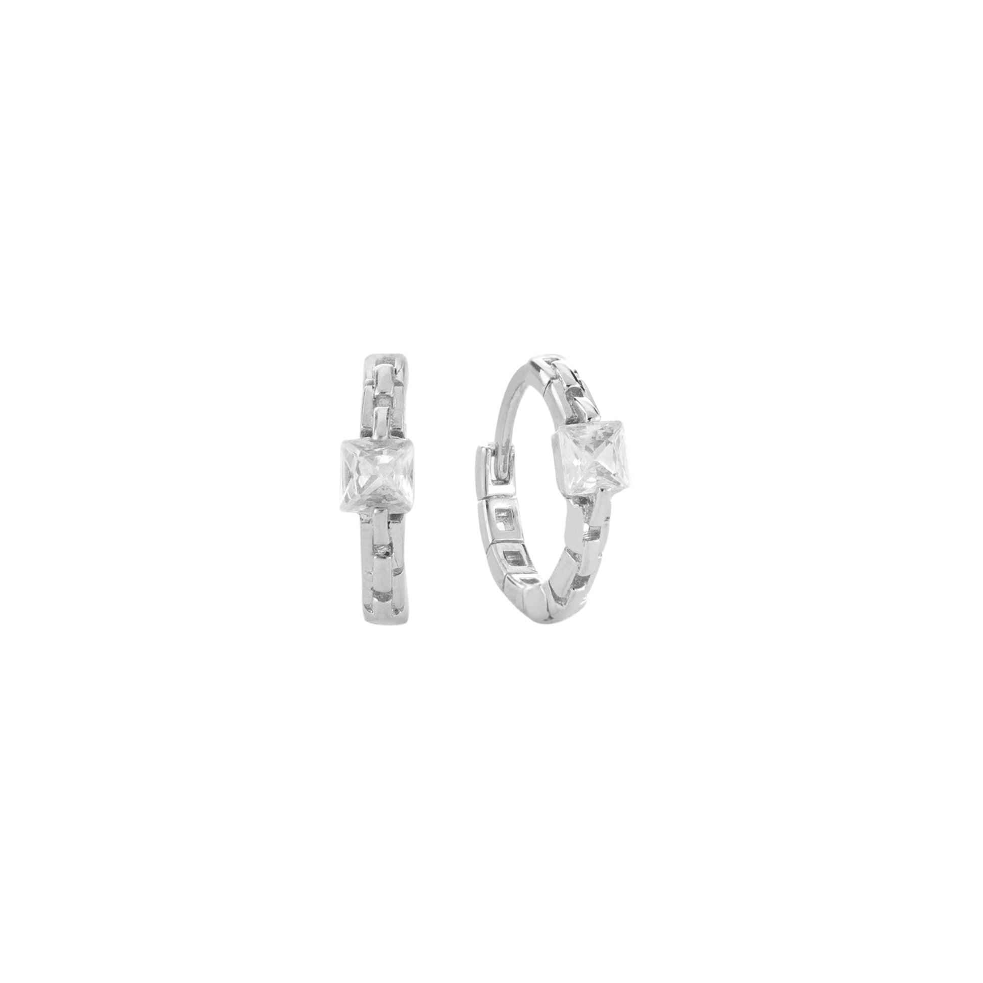 Gem Tread Takeover Hoops - 925 Sterling Silver