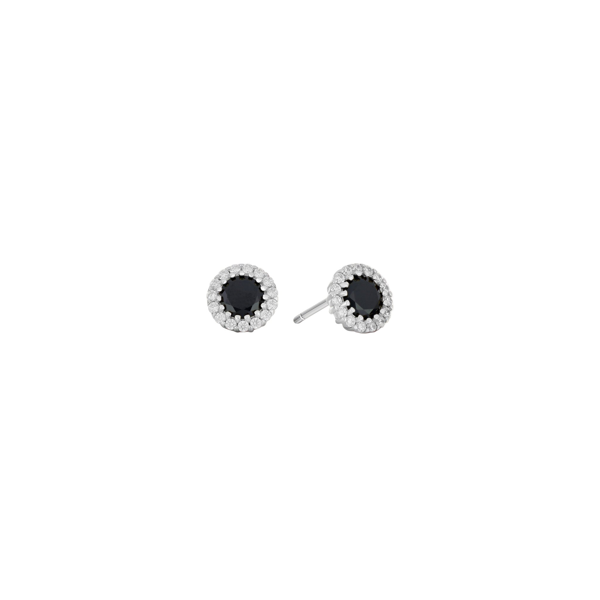 Black Onyx Studs - 925 Sterling Silver