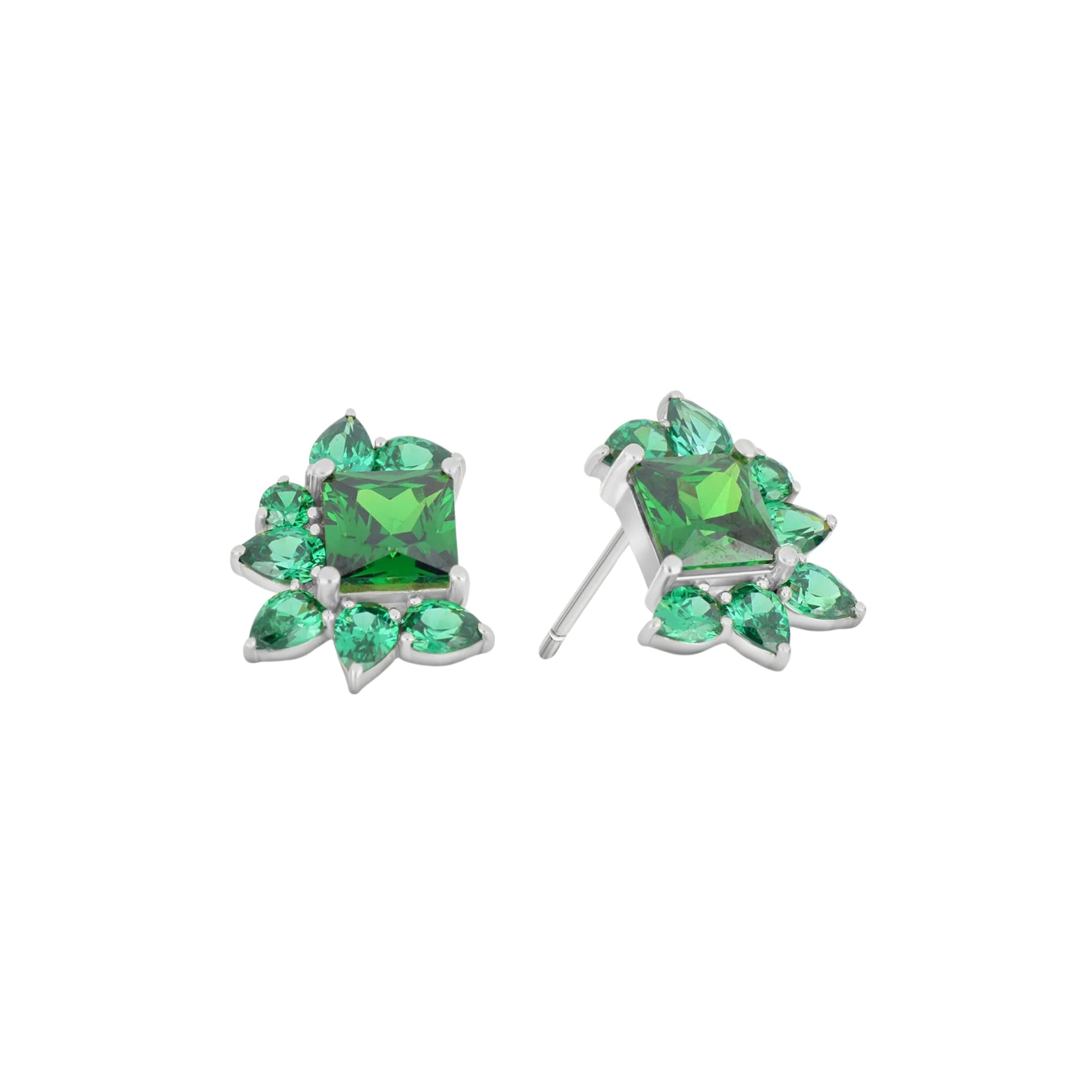 Zirconia Bloom Studs - 18k Gold-Plated / 925 Sterling Silver