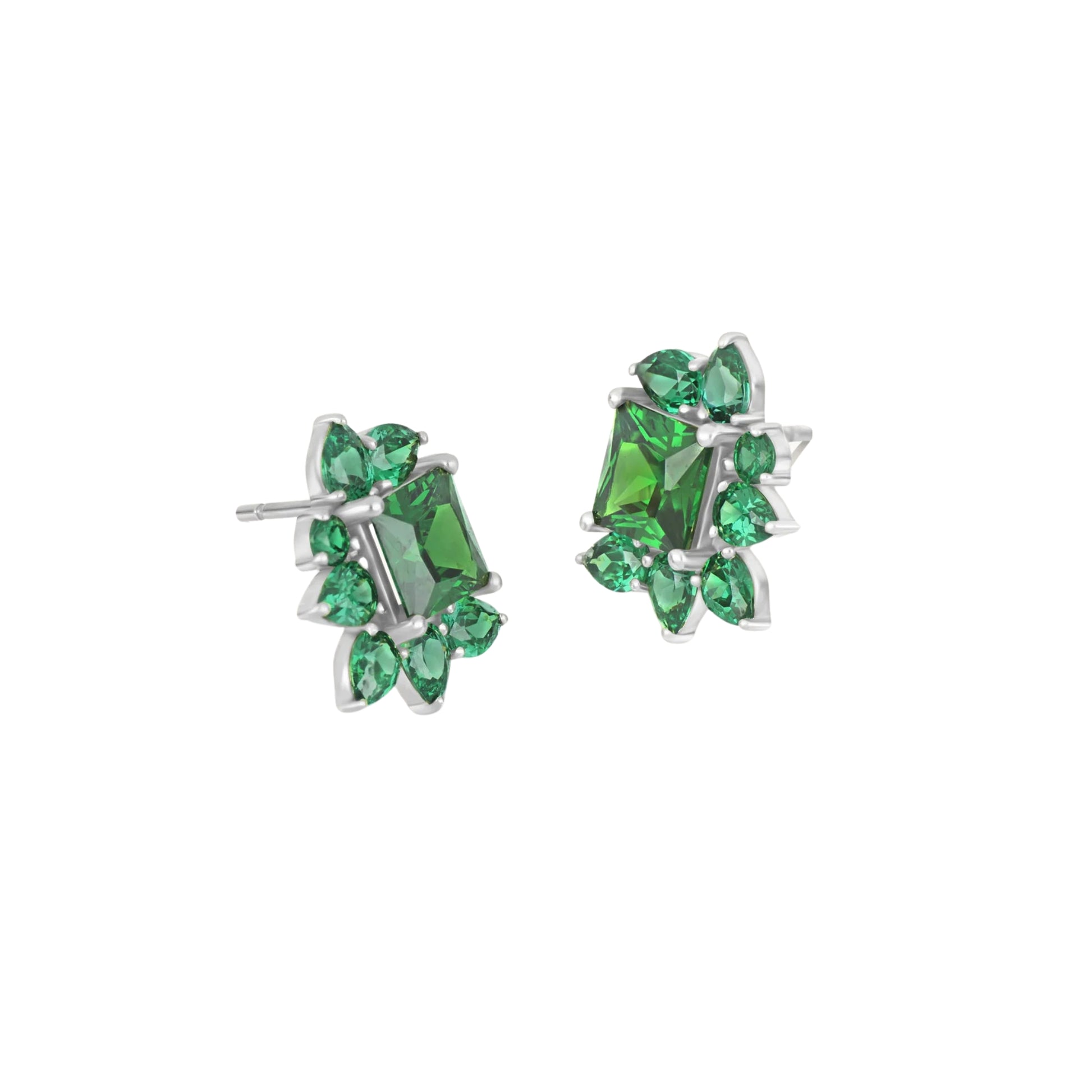Zirconia Bloom Studs - 18k Gold-Plated / 925 Sterling Silver