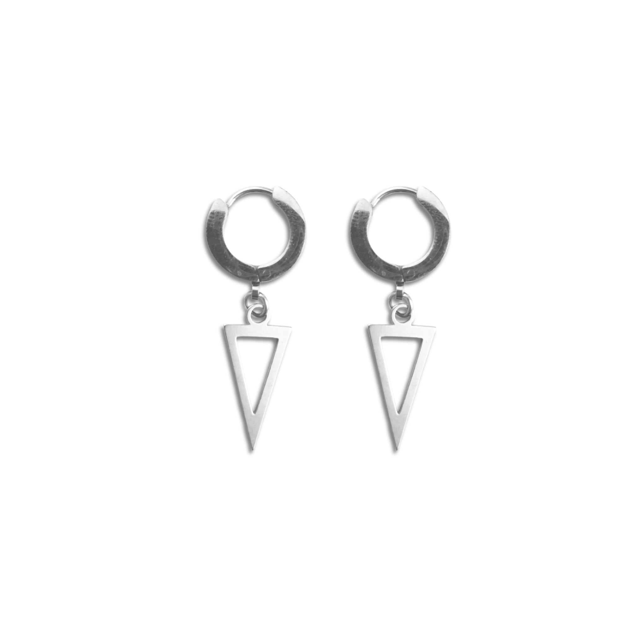 Triangle Dangle Earrings - Stainless Steel