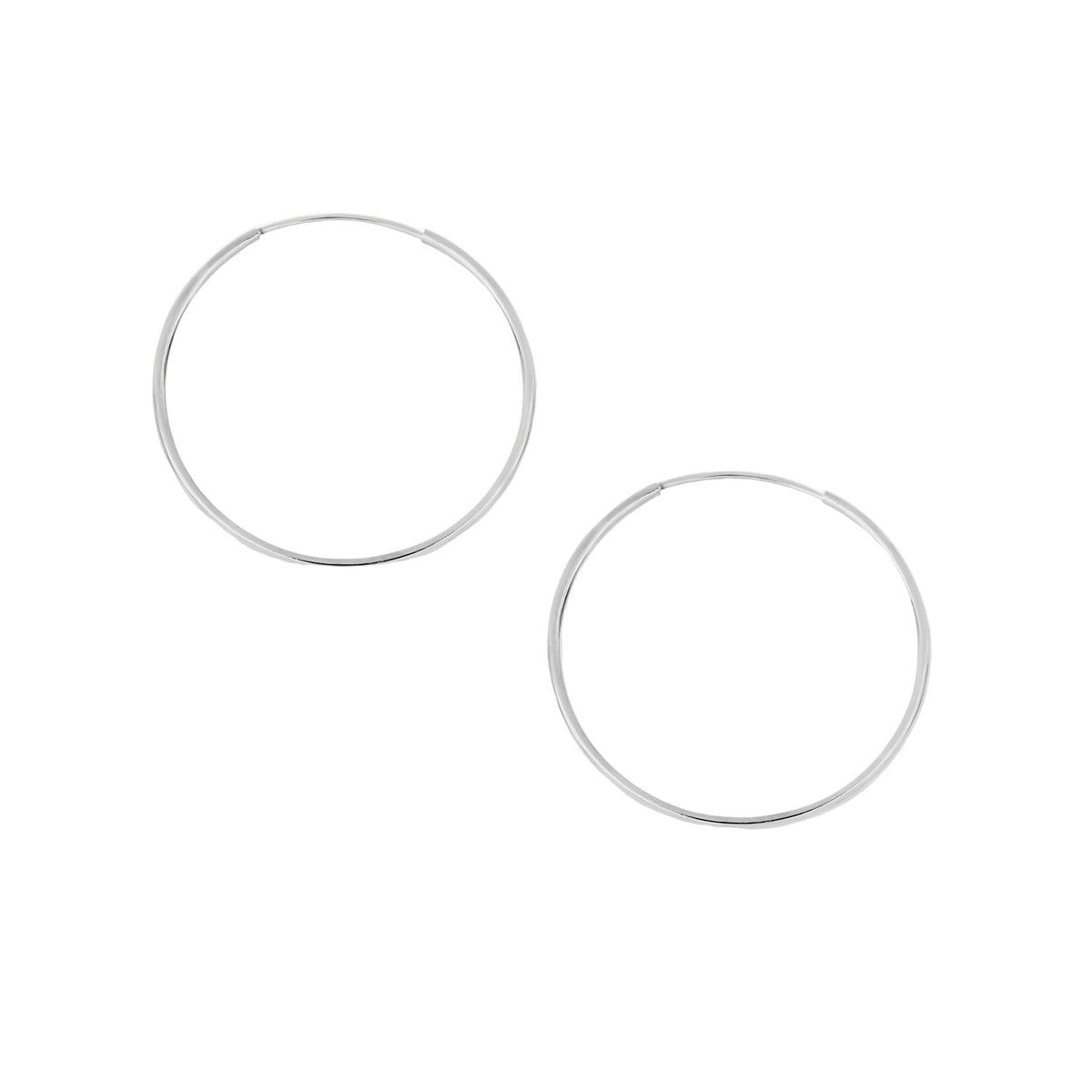 Essential Endless Hoops - 20mm - White Gold