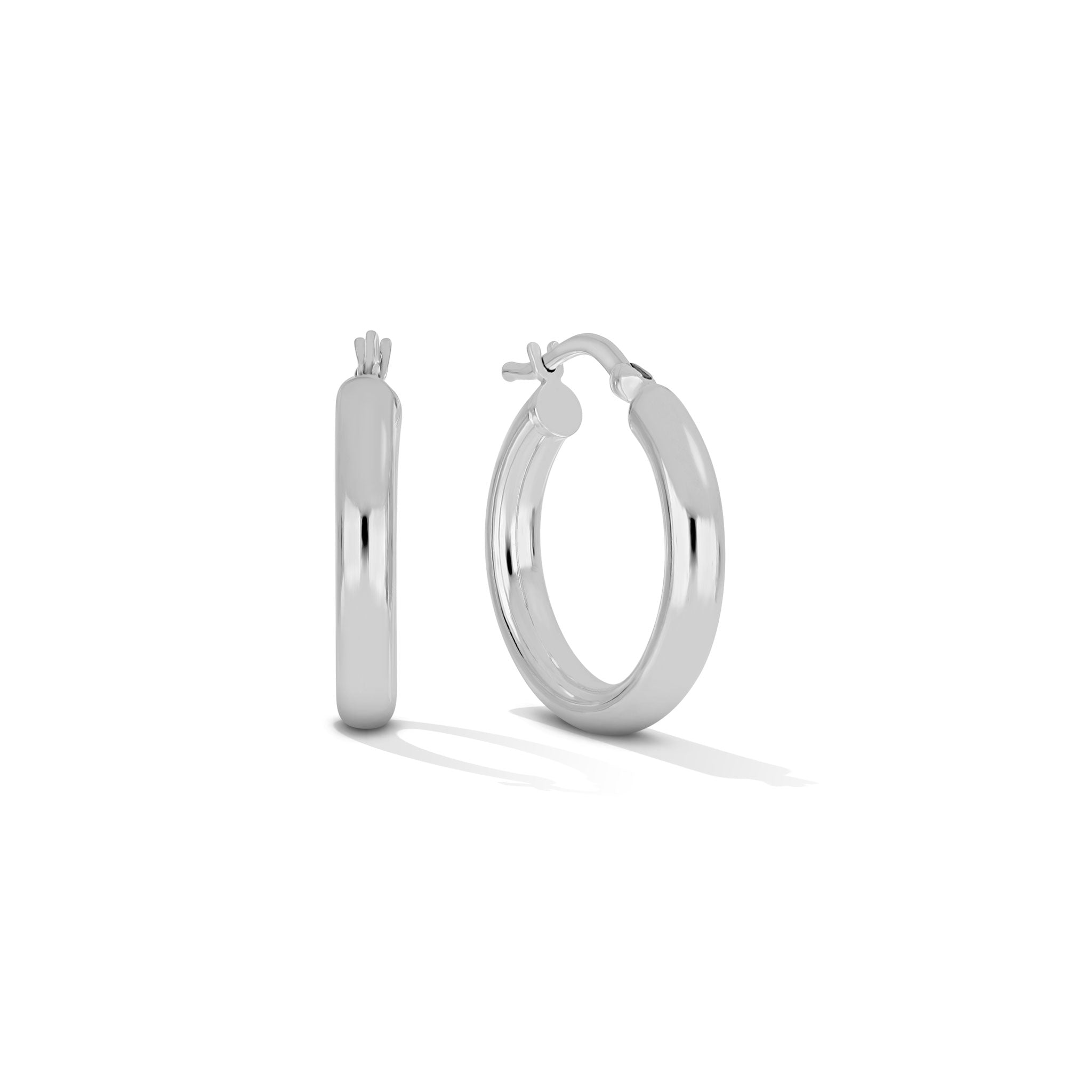 Bold Babe Standard Tube Hoops - 3mm x 20mm - 18k Gold-Plated / 925 Sterling Silver