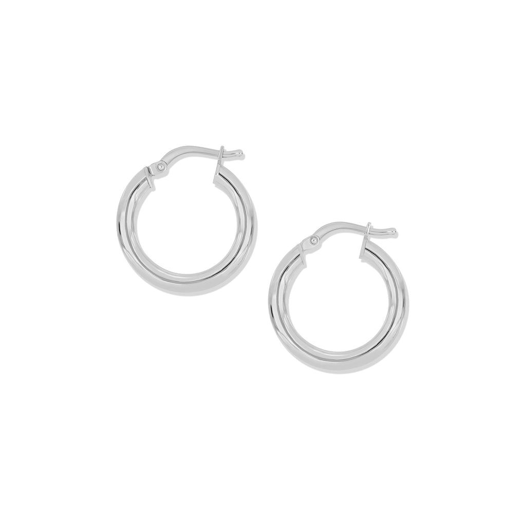 Bold Babe Tube Hoops - 3mm x 20mm - 18k Gold-Plated / 925 Sterling Silver