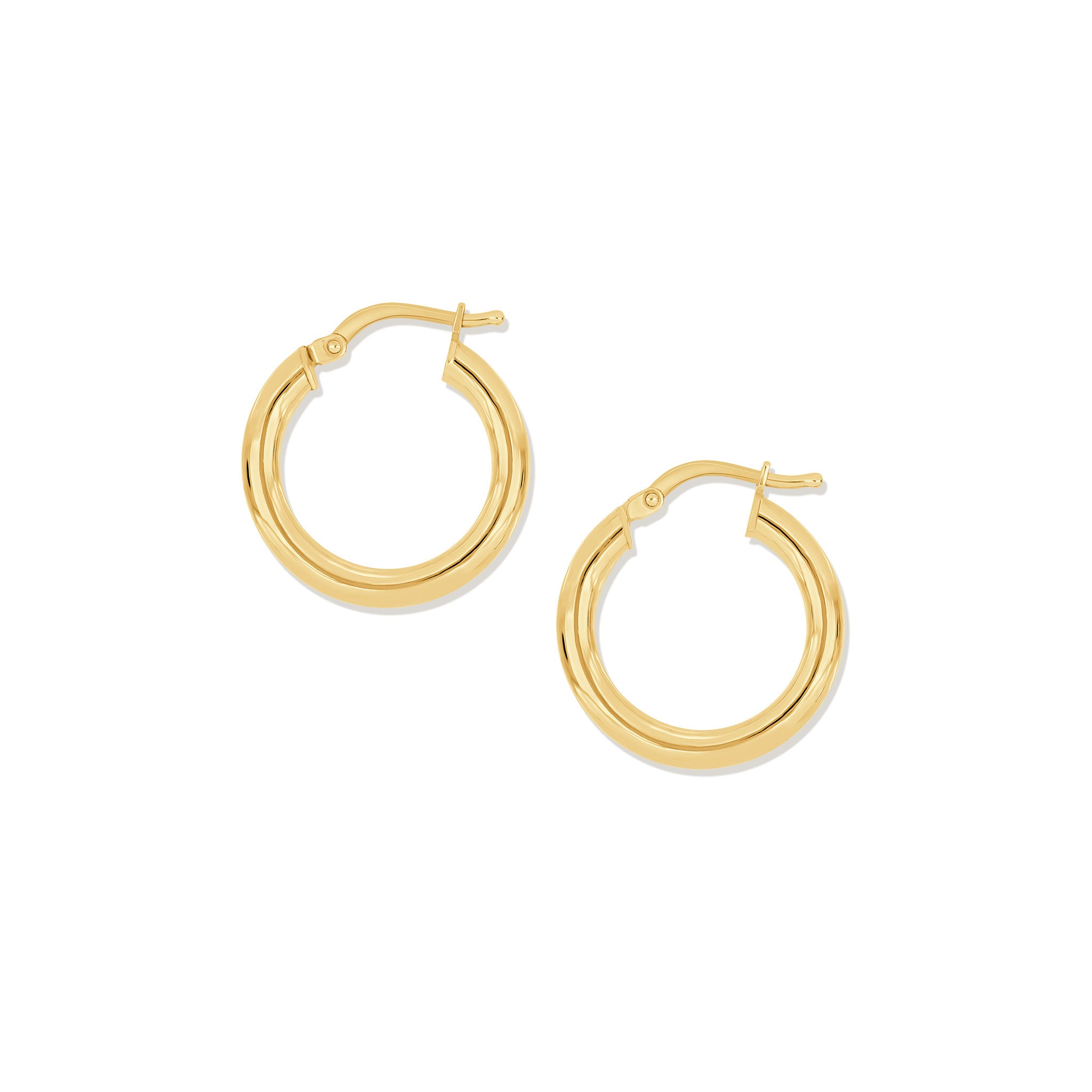 Bold Babe Standard Tube Hoops - 3mm x 20mm - 18k Gold-Plated / 925 Sterling Silver