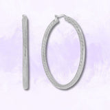 Bold Babe Diamond Cut Oversized Tube Hoops