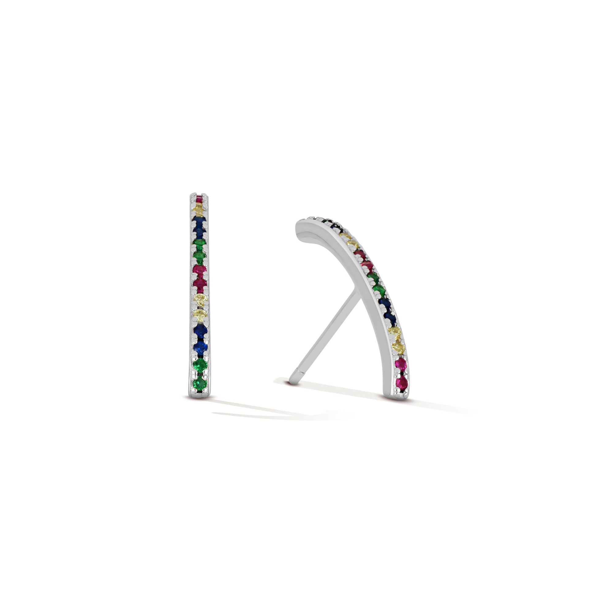 The Party Trick Pavé Studs - 18k Gold-Plated / 925 Sterling Silver