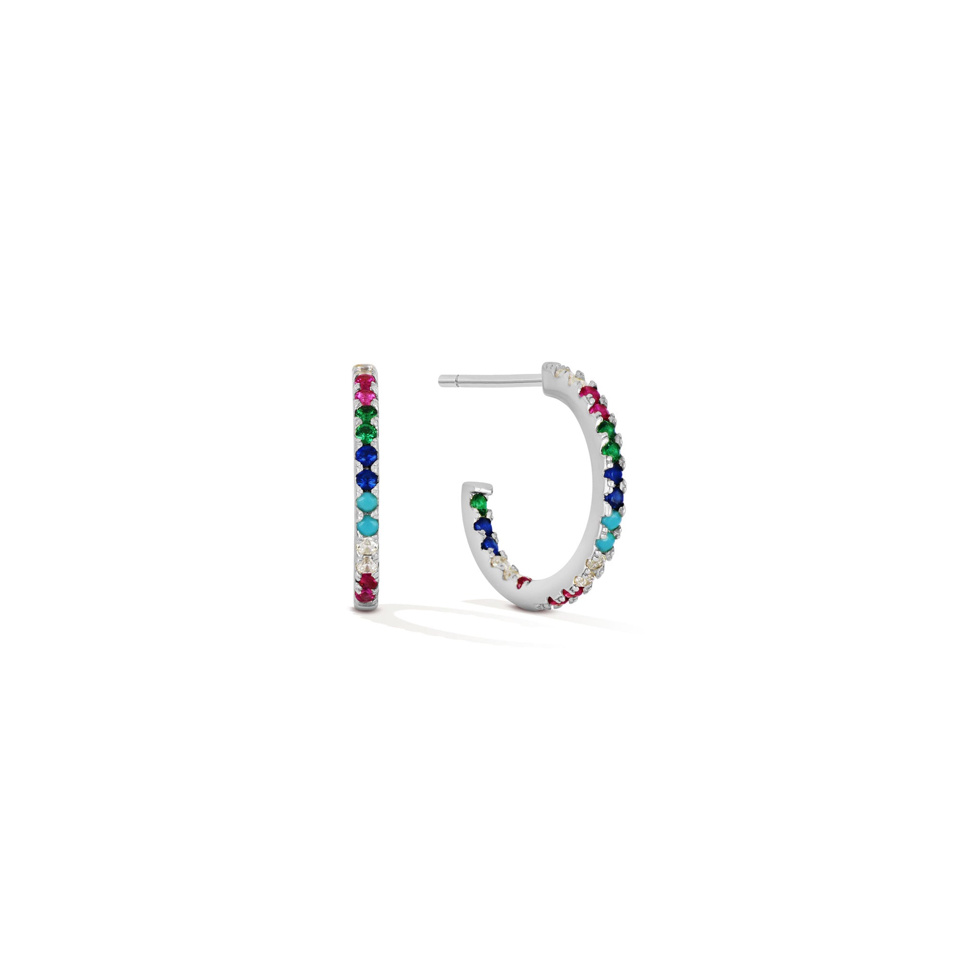 Chaos in Color Huggies - 18k Gold-Plated / 925 Sterling Silver