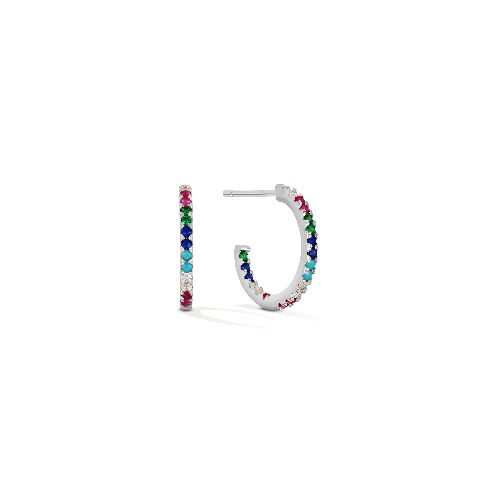 Chaos in Color Huggies - 18k Gold-Plated / 925 Sterling Silver