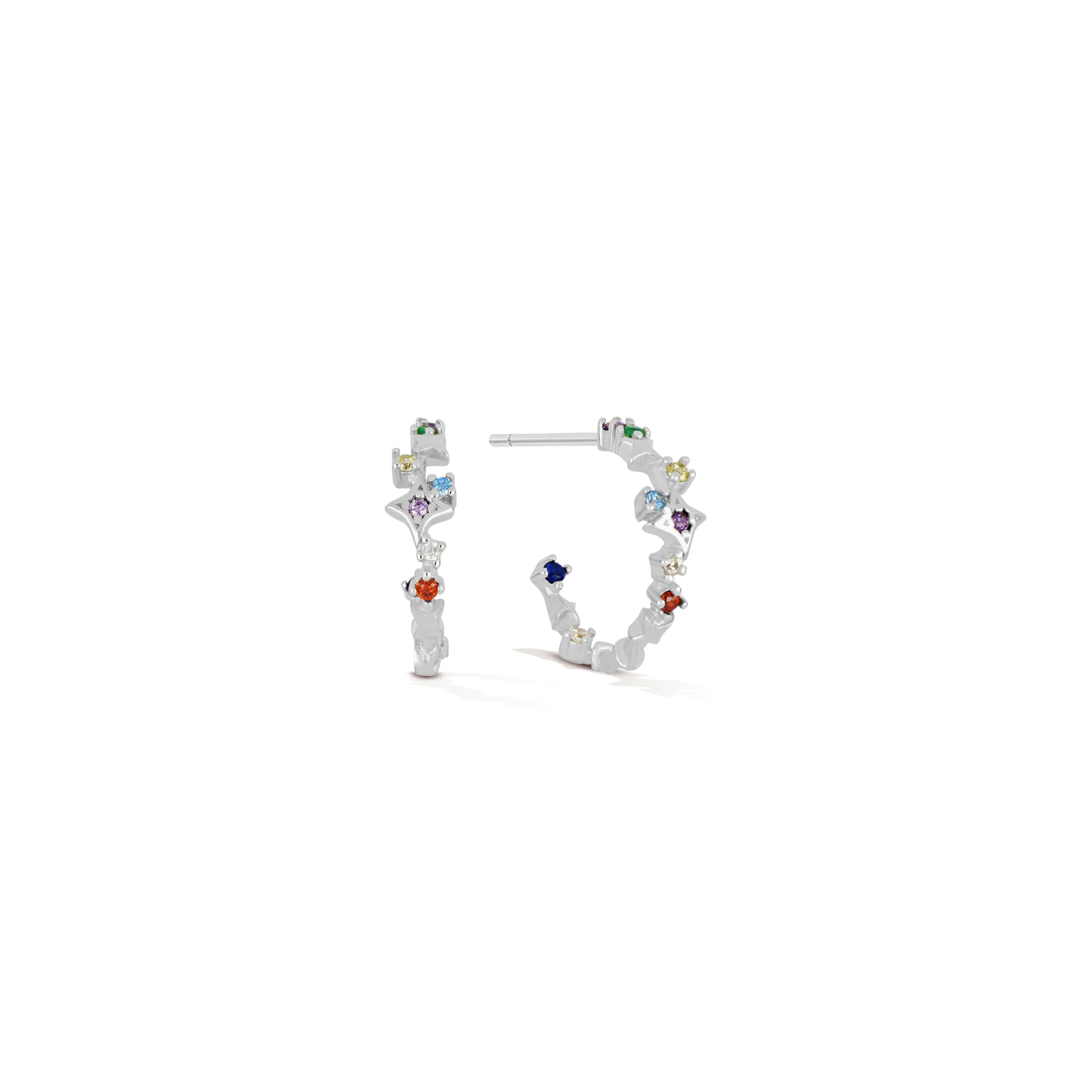 Glitch in the Glam Huggies - 18k Gold-Plated / 925 Sterling Silver