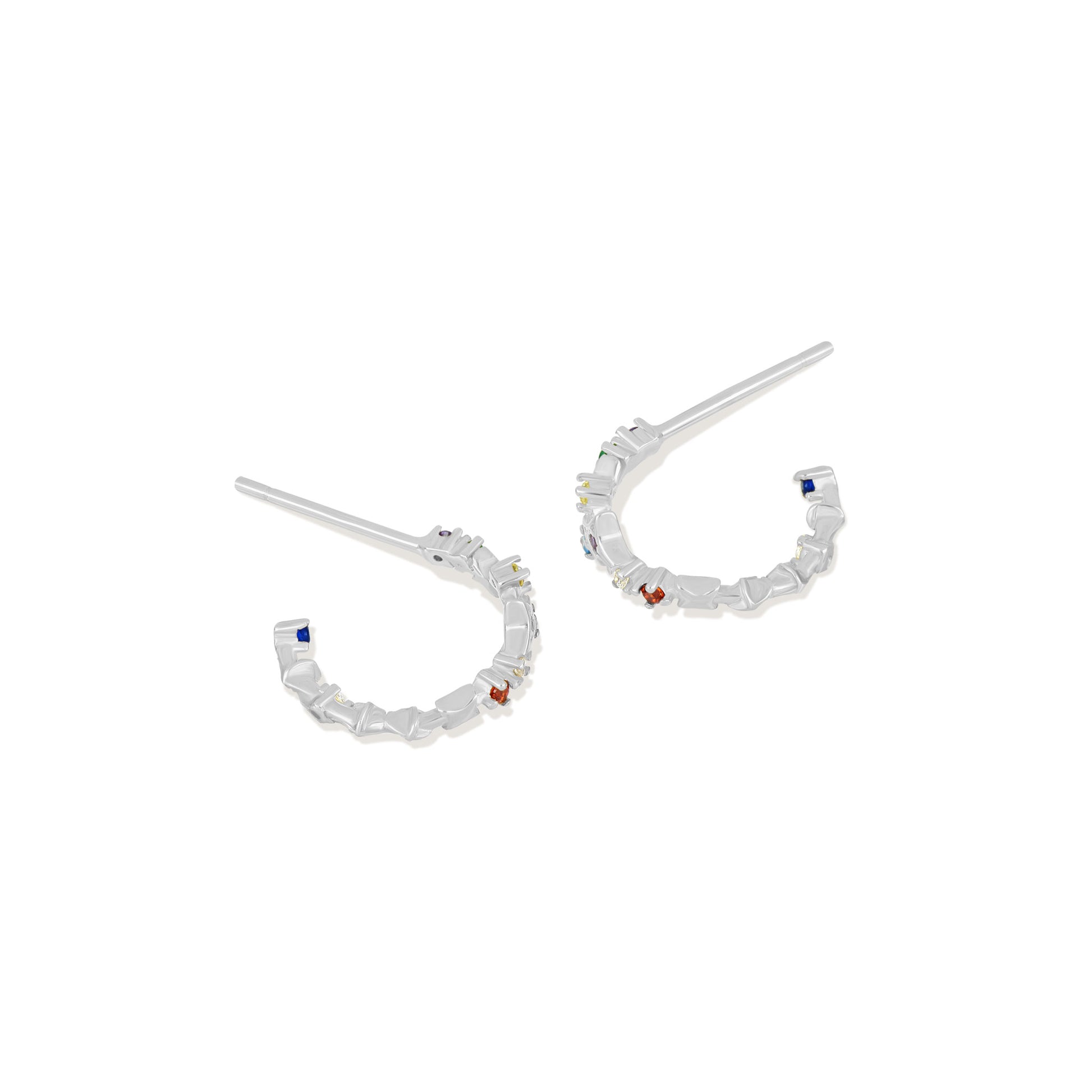 Glitch in the Glam Huggies - 18k Gold-Plated / 925 Sterling Silver