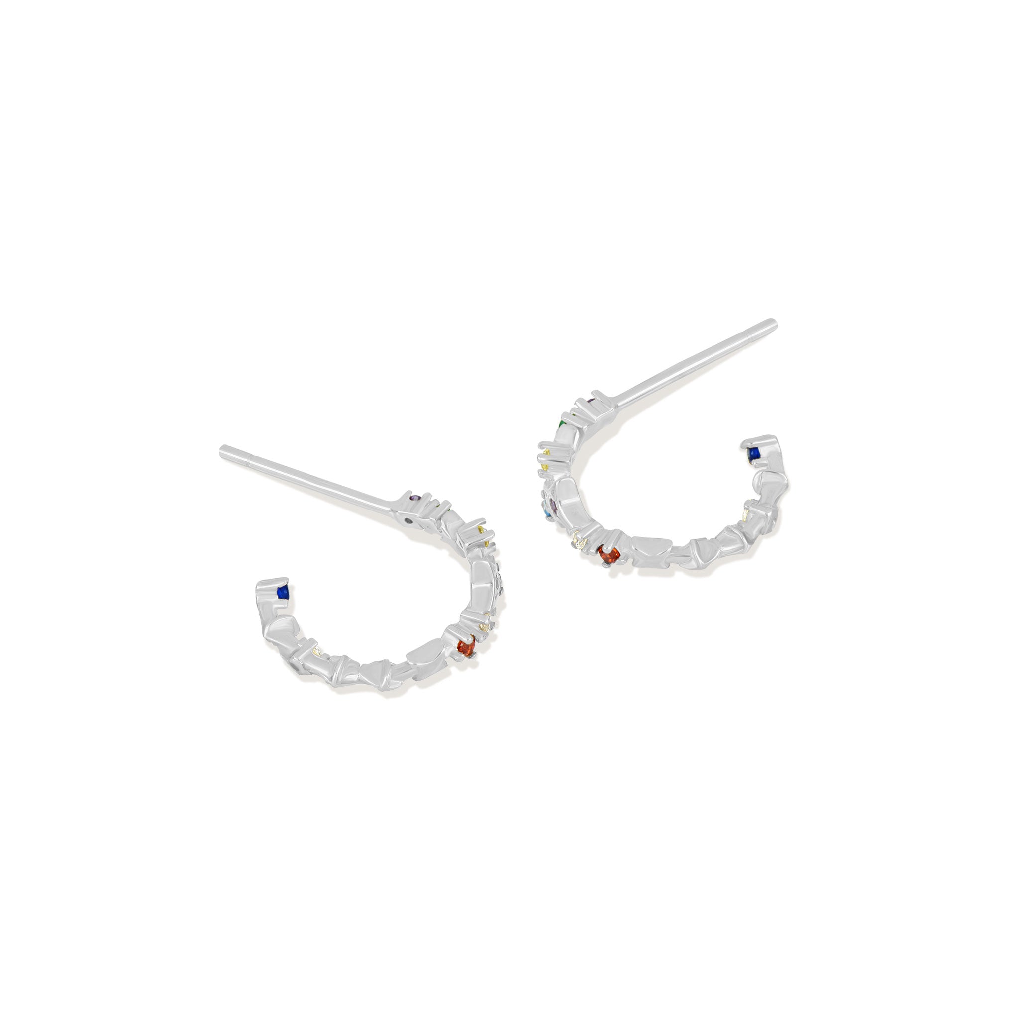 Glitch in the Glam Huggies - 18k Gold-Plated / 925 Sterling Silver
