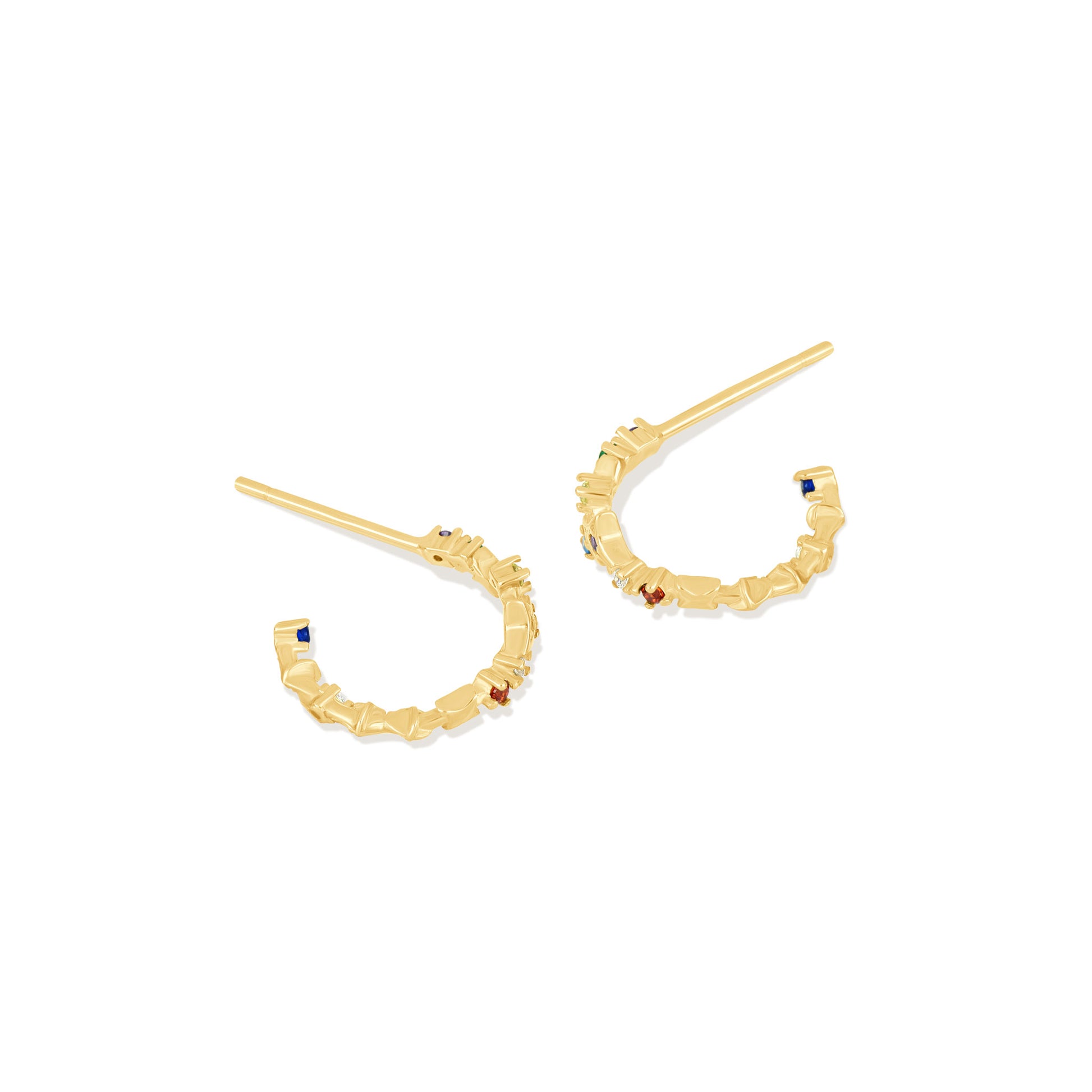Glitch in the Glam Huggies - 18k Gold-Plated / 925 Sterling Silver