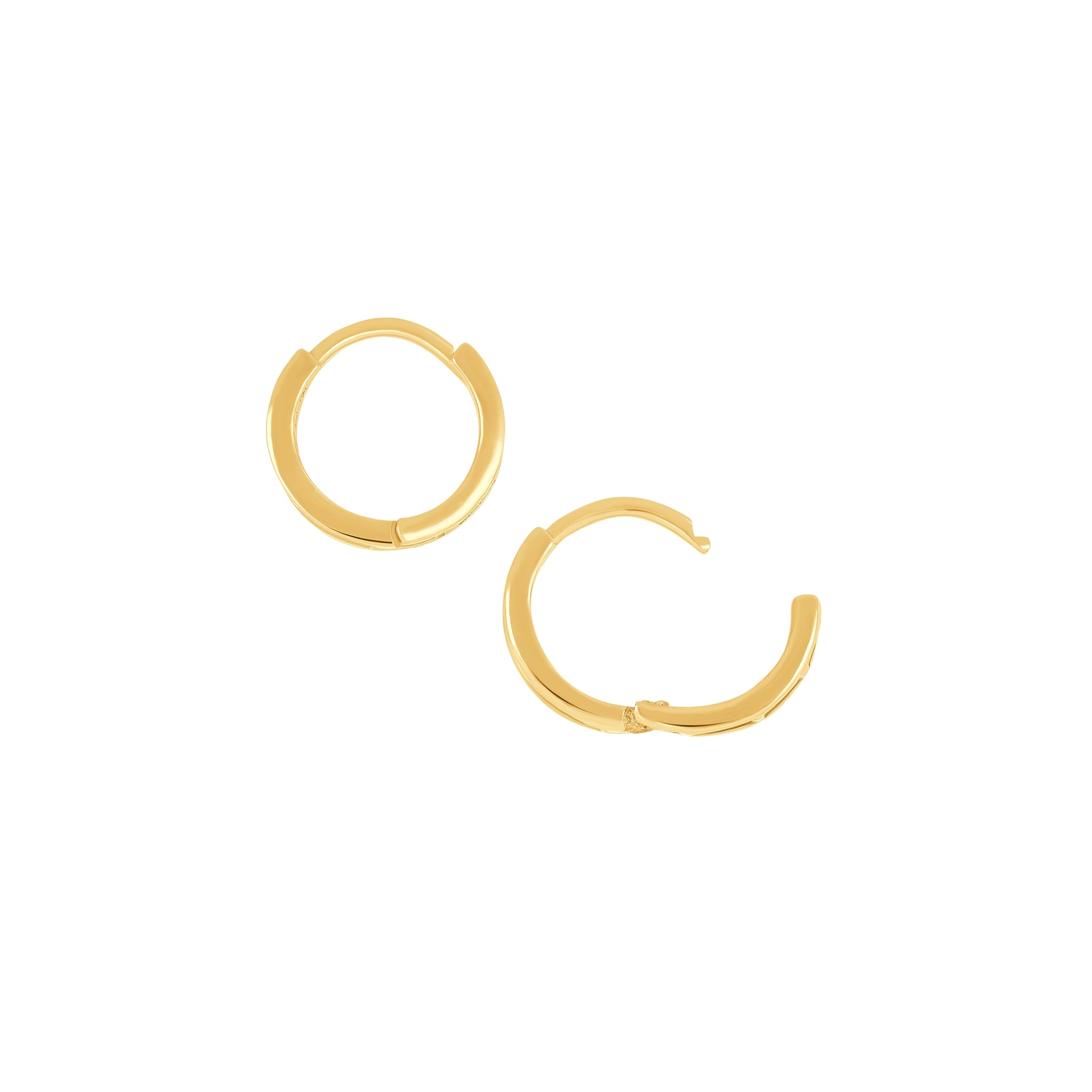 Gold Rush Baguette Huggies - 18k Gold-Plated