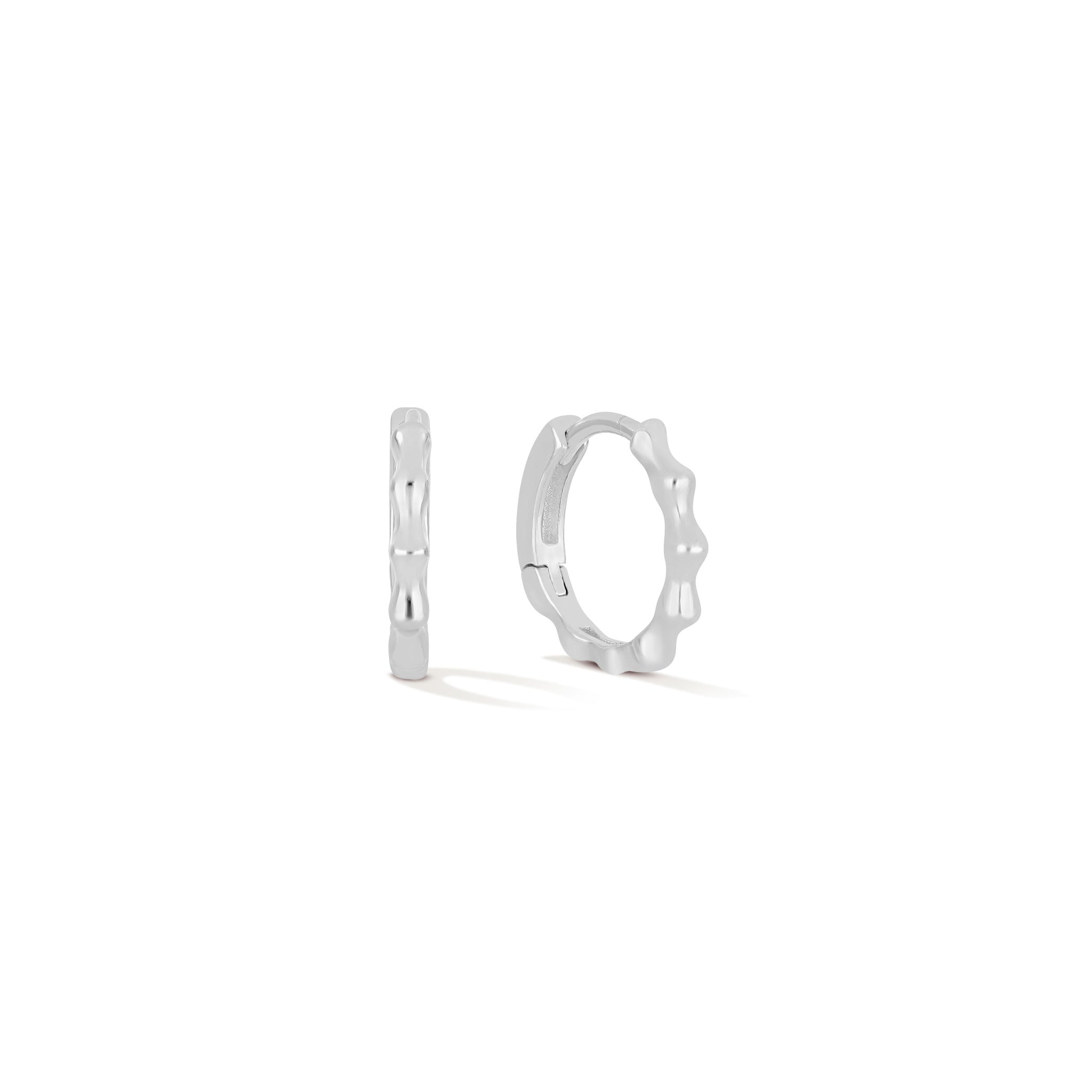 Wavy Baby Sterling Huggie Hoops - 18k Gold-Plated / 925 Sterling Silver