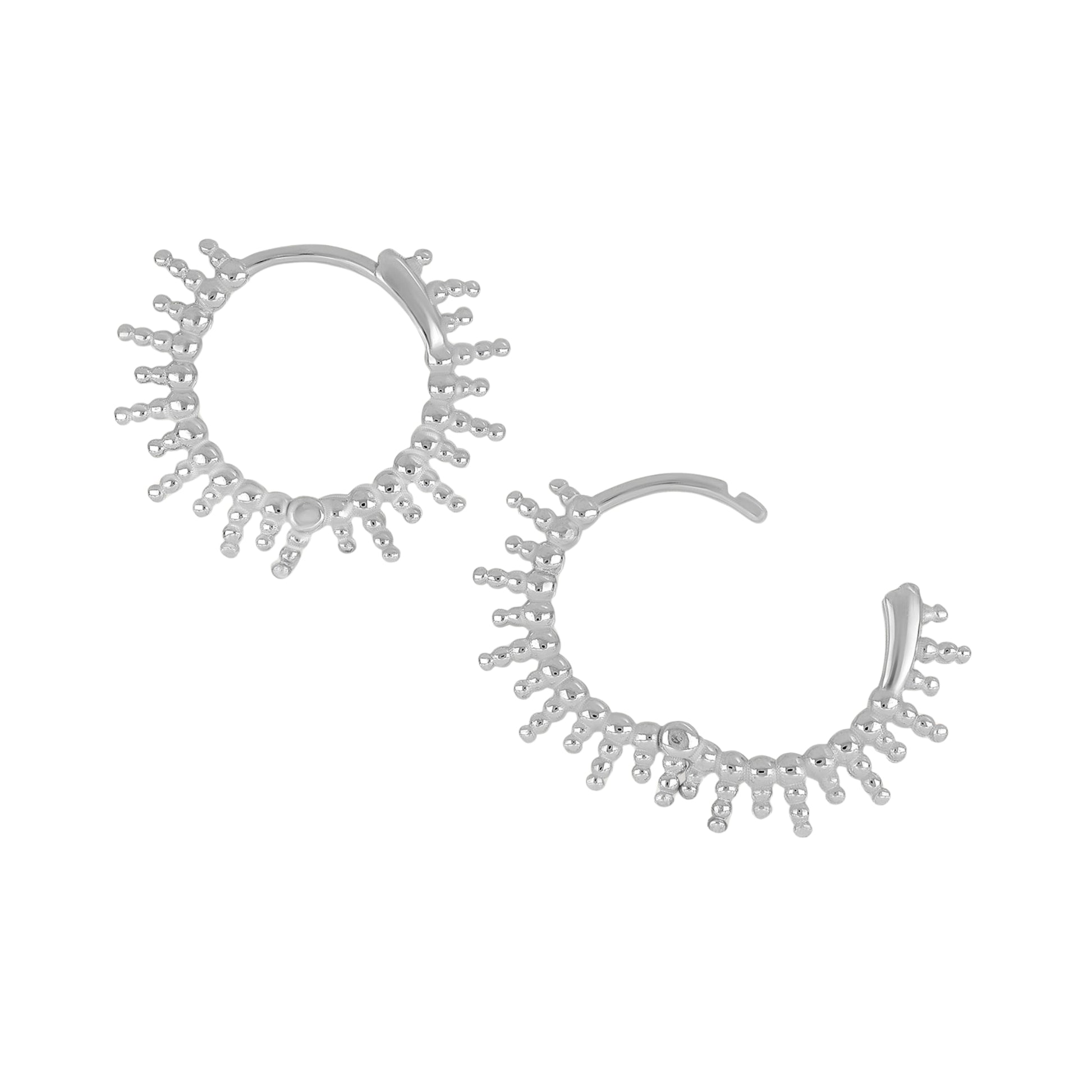 Savage Spiked Hoops - 925 Sterling Silver