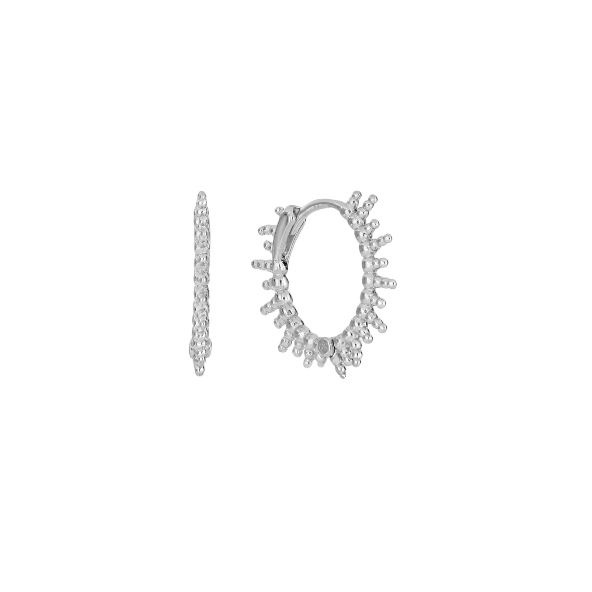 Savage Spiked Hoops - 925 Sterling Silver