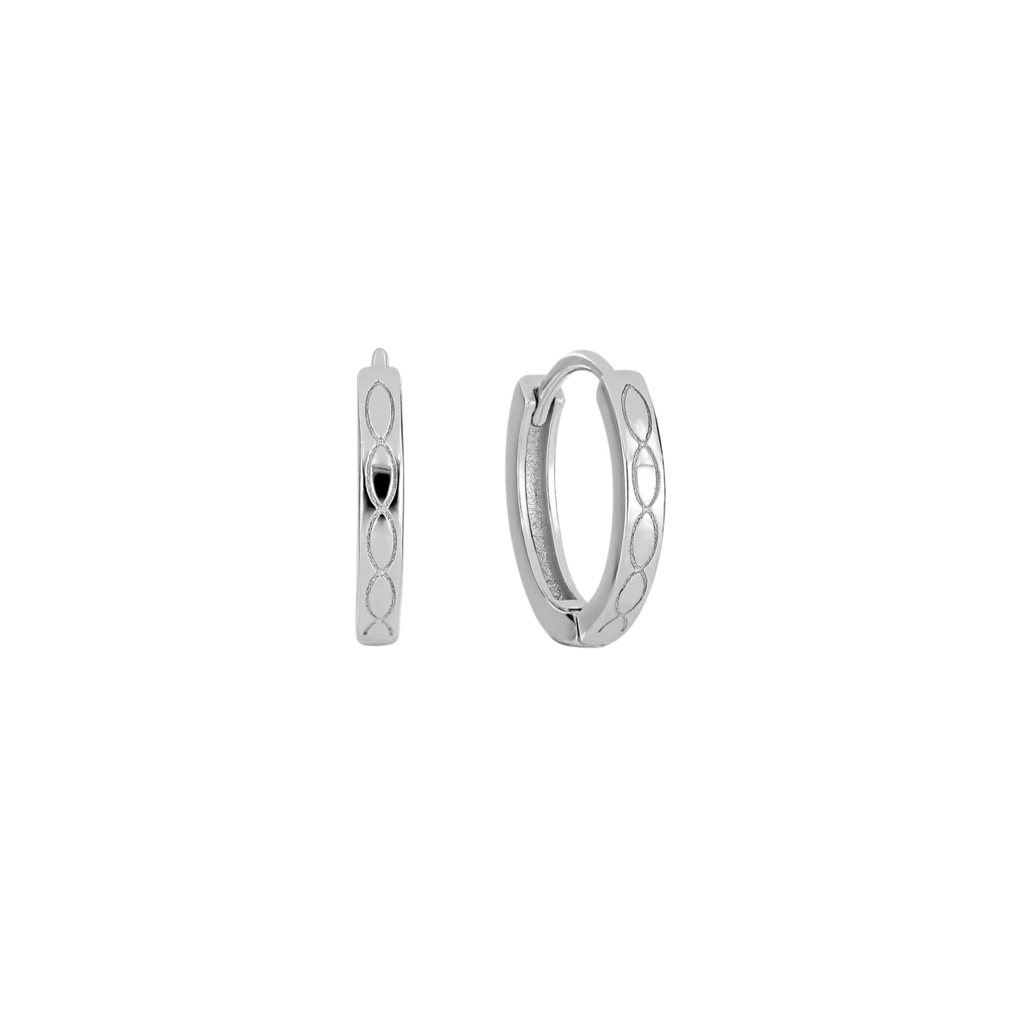 Aros Huggie de lujo grabados