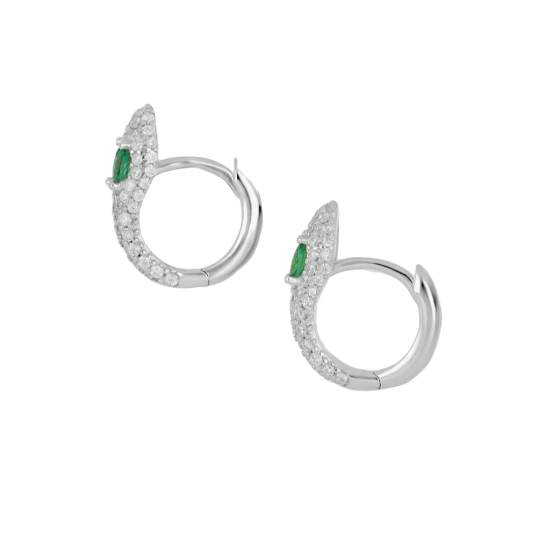 Little Bites Pavé Snake Wrap Huggies - 18k Gold-Plated / 925 Sterling Silver