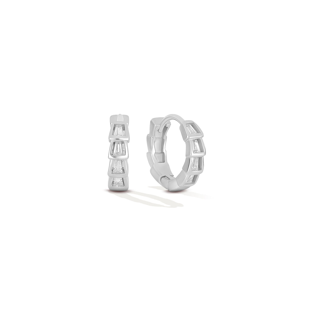 Pendientes de aro Baguette Glam
