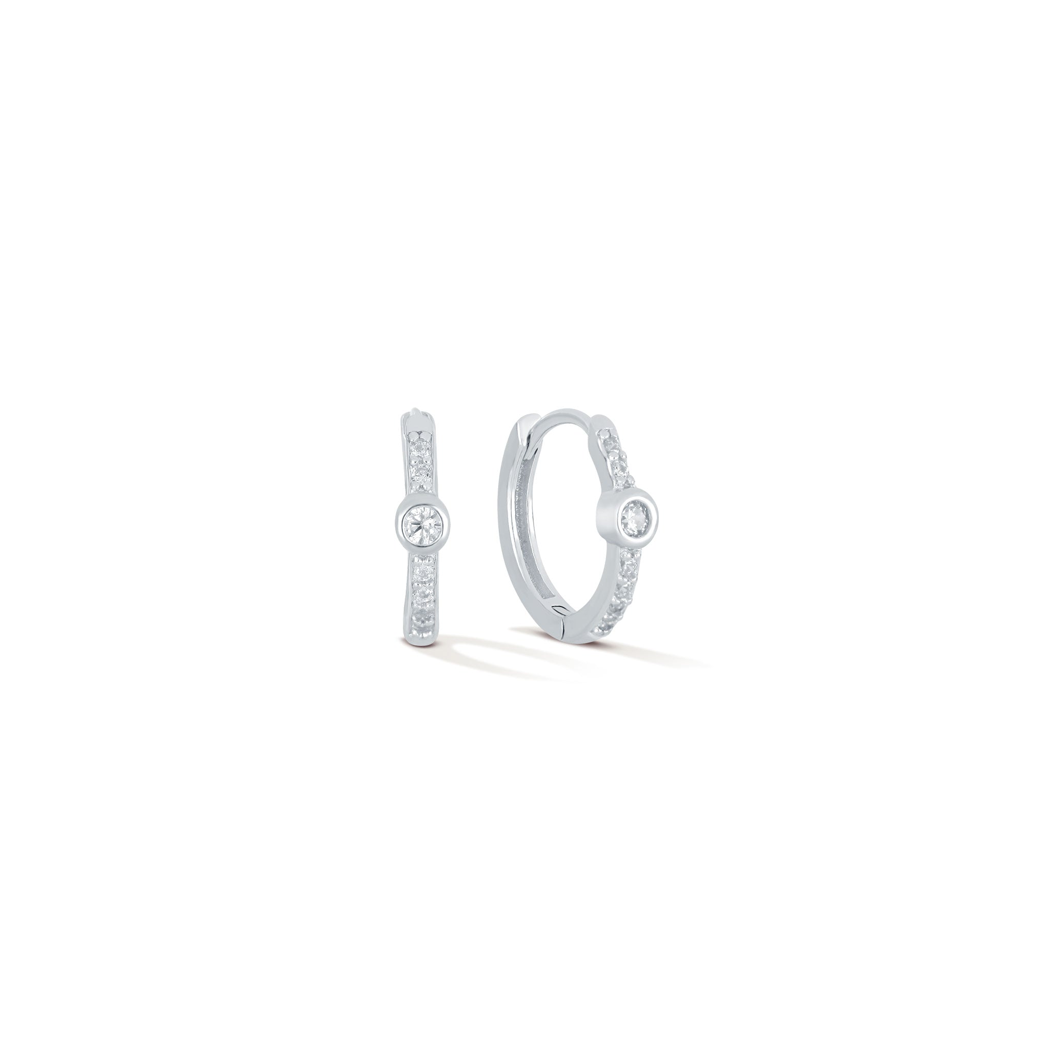 Center Stage Hoops - 925 Sterling Silver