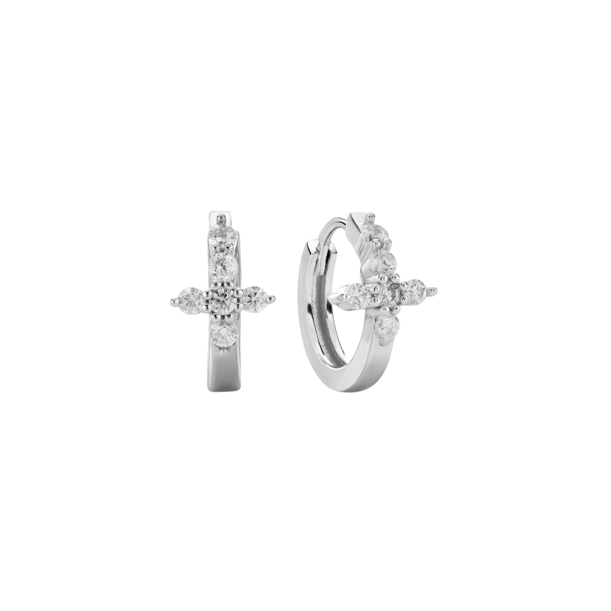 Charm Huggies con borde esmerilado