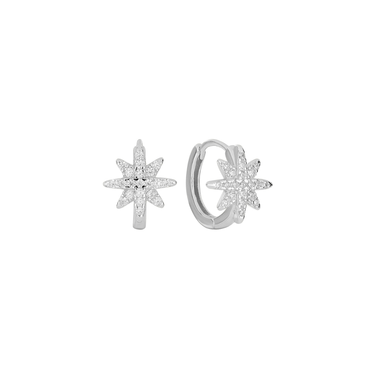 Starstruck Sparkle Hoops - 925 Sterling Silver