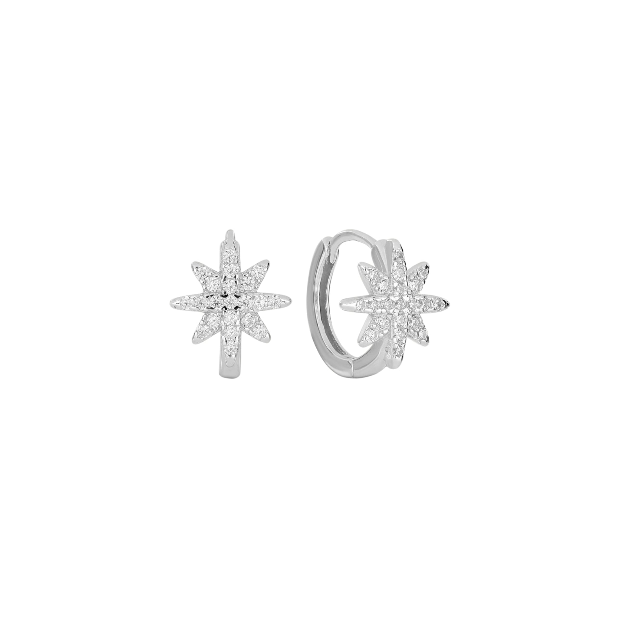 Starstruck Sparkle Hoops - 925 Sterling Silver