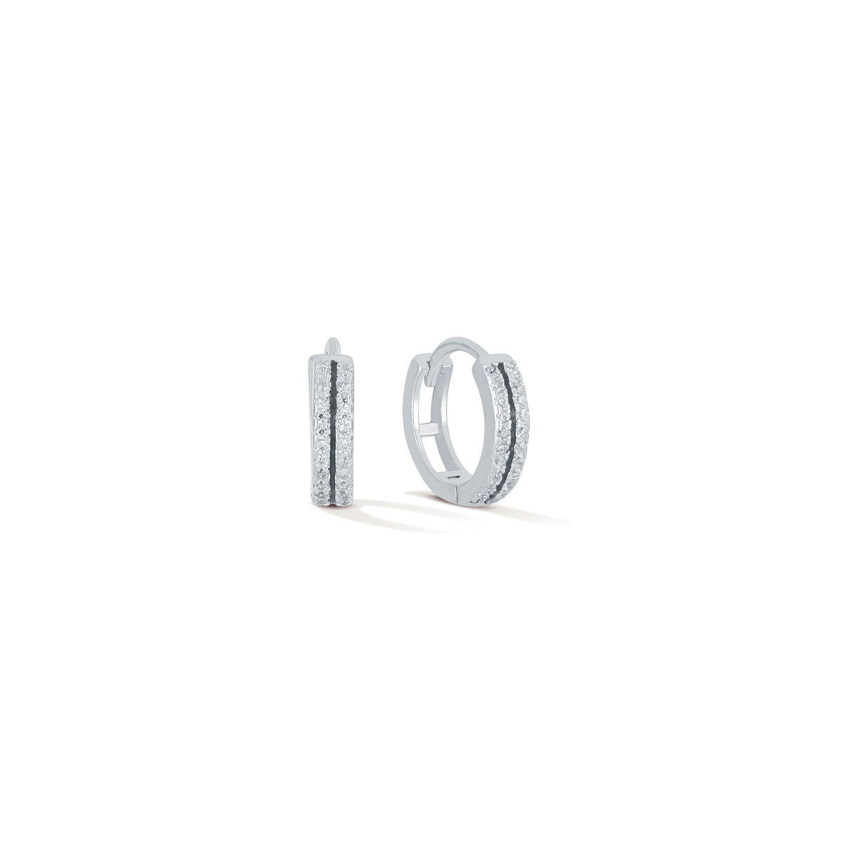 Powerline Spark Hoops - 925 Sterling Silver