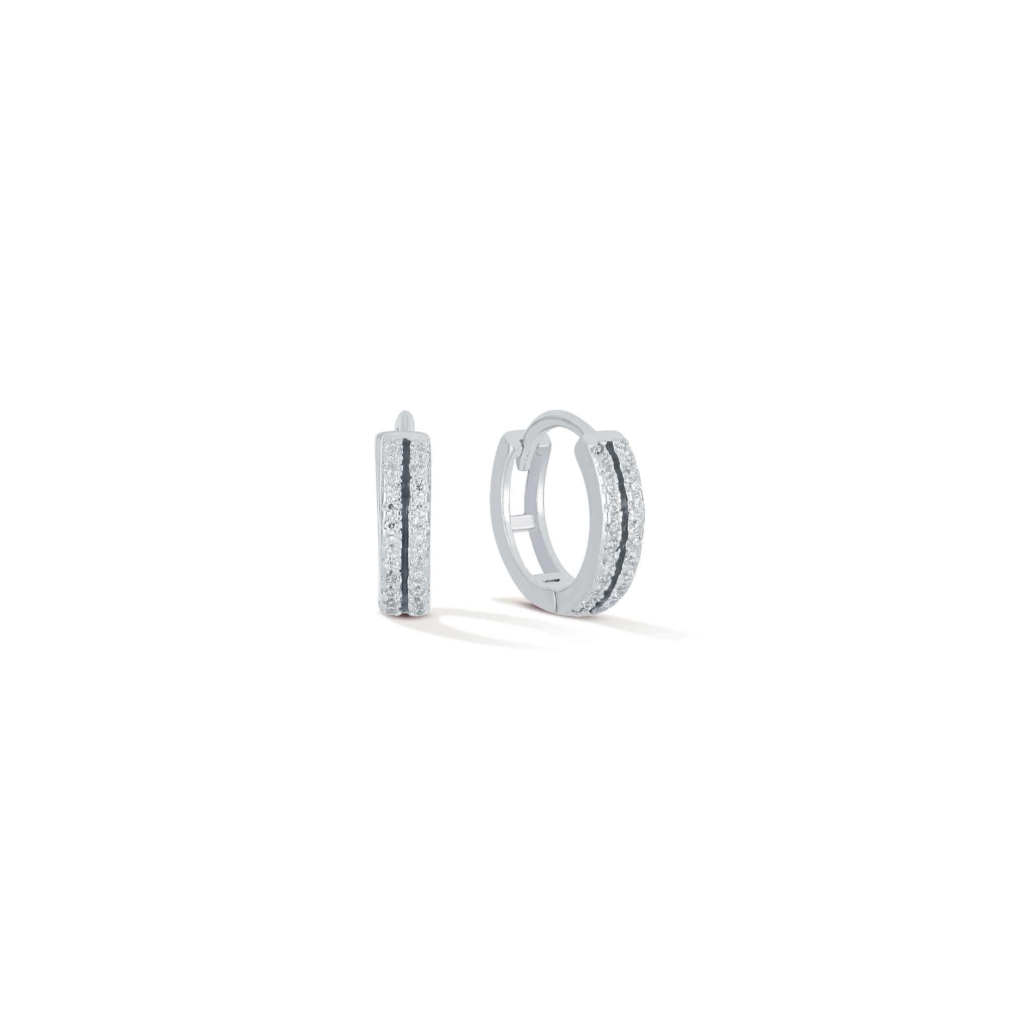 Powerline Spark Micro Hoops - 925 Sterling Silver