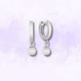 Tiny Hoops with Pearl