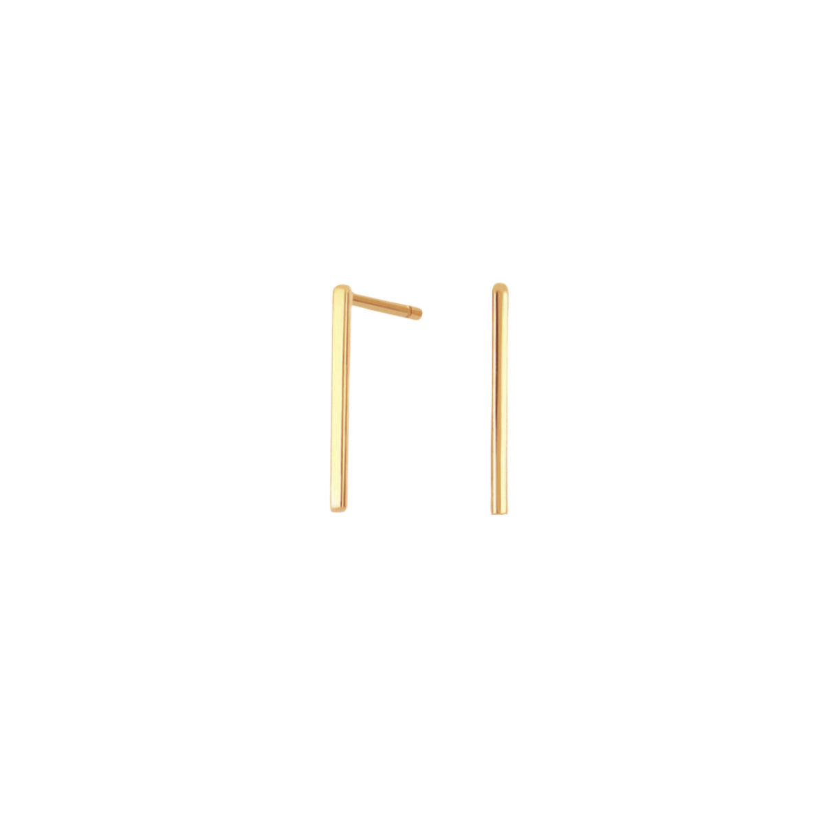 Stay Sharp Long Bar Studs - 18k Gold-Plated / 925 Sterling Silver