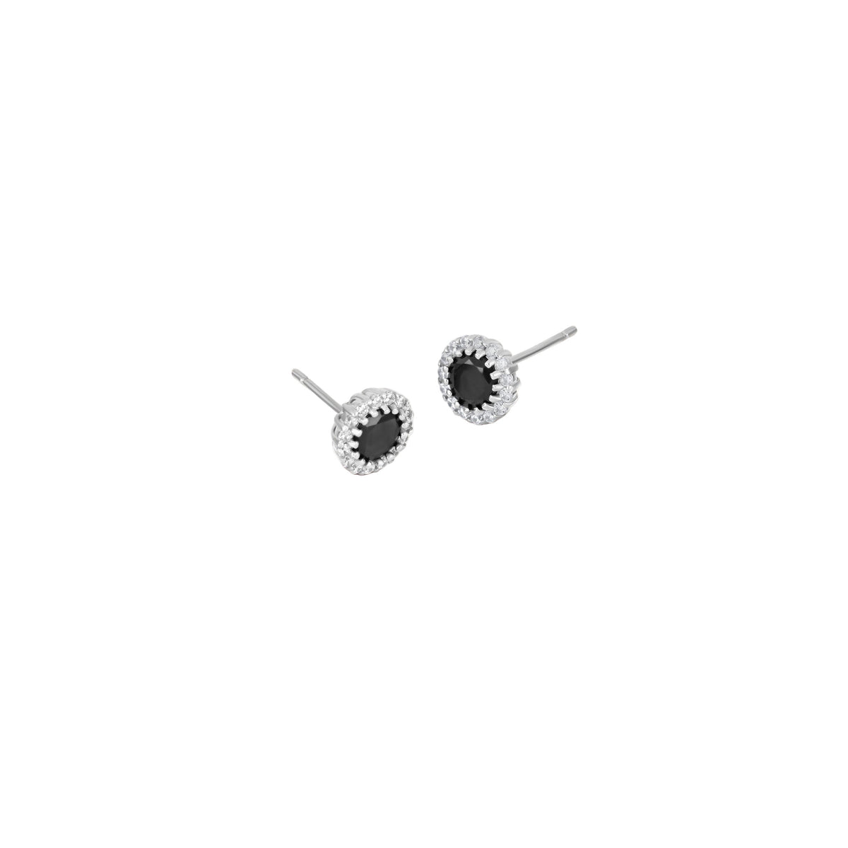 Black Onyx Studs - 925 Sterling Silver
