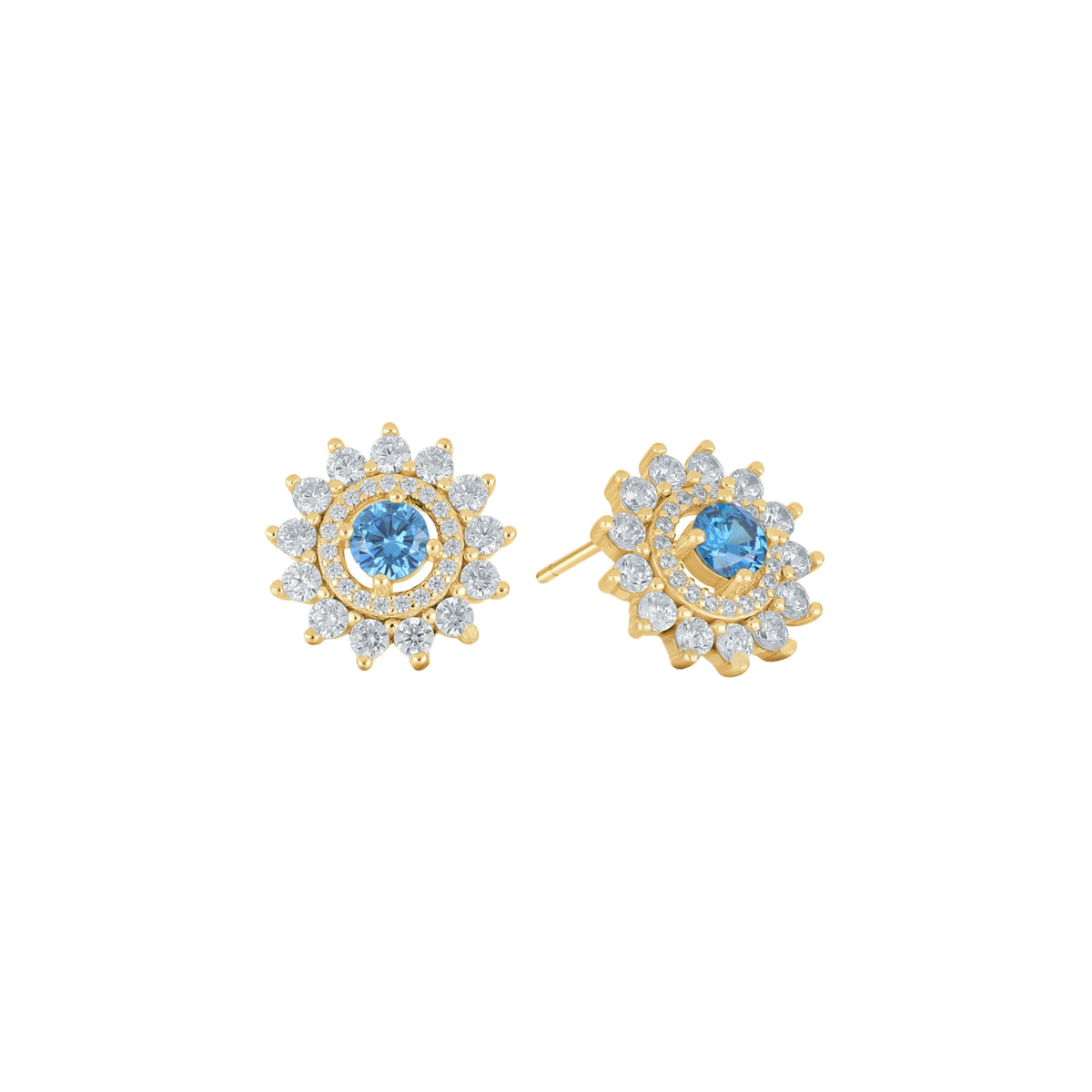 Frostbite Halo Studs - 18k Gold-Plated / 925 Sterling Silver