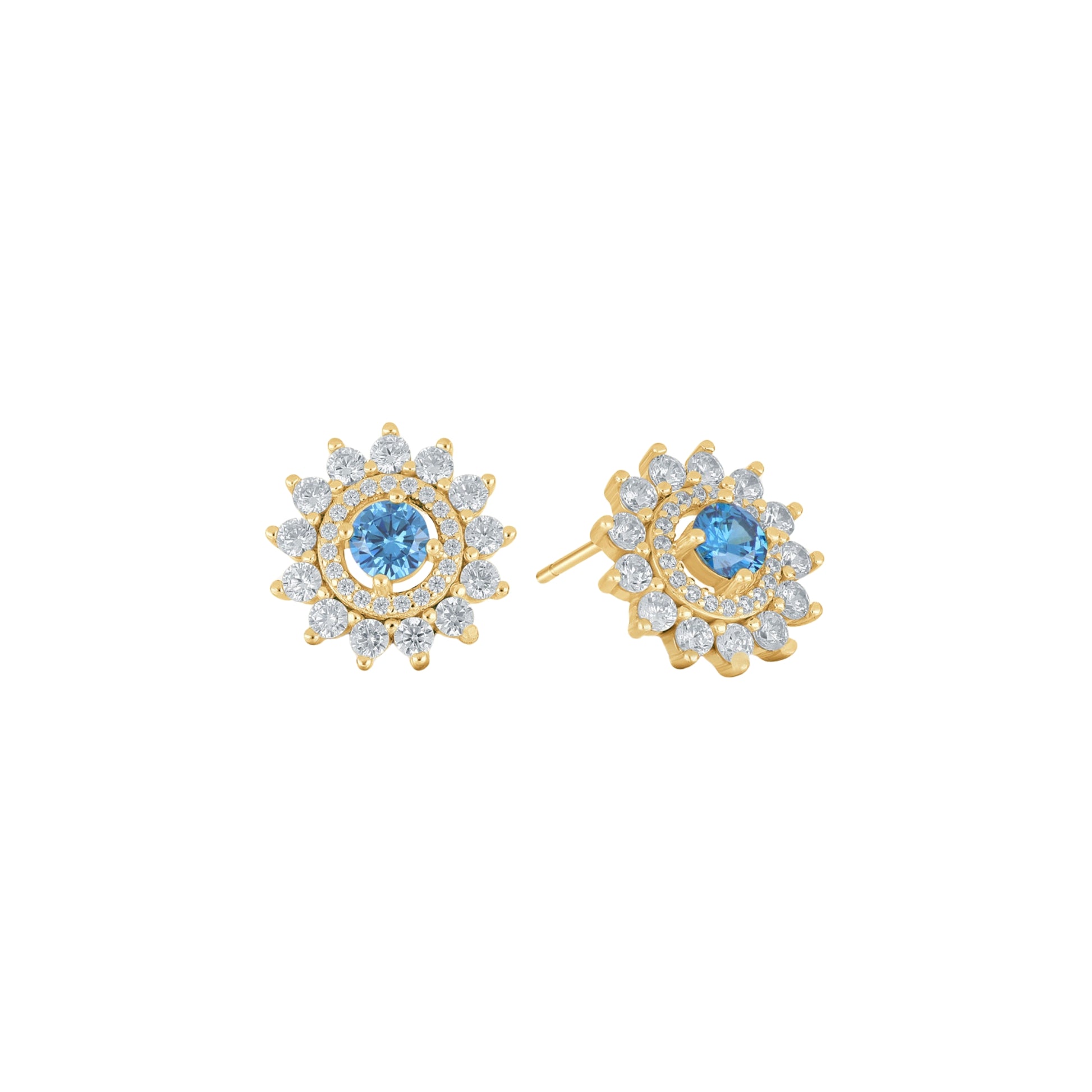 Frostbite Halo Studs - 18k Gold-Plated / 925 Sterling Silver