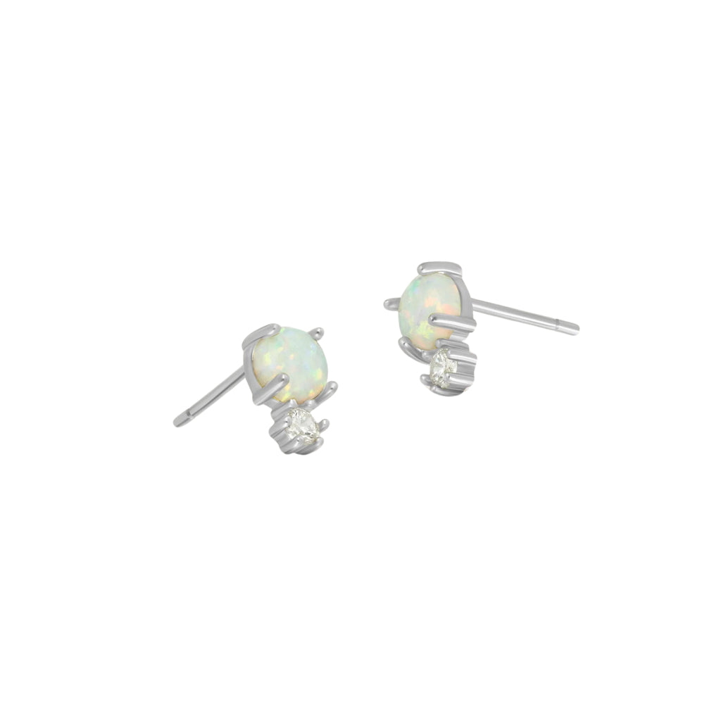 Opal Glow Drop Earrings - 18k Gold Plated / 925 Sterling Silver