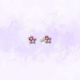 Floral CZ Studs