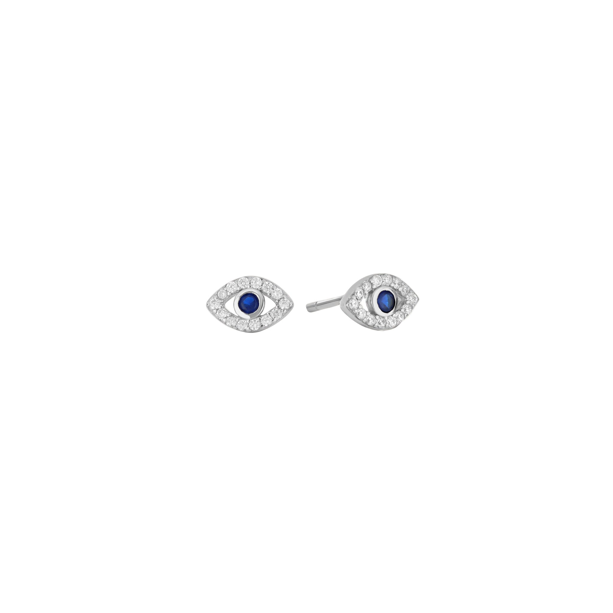 Evil Eye Glow Studs - 18k Gold-Plated / 925 Sterling Silver