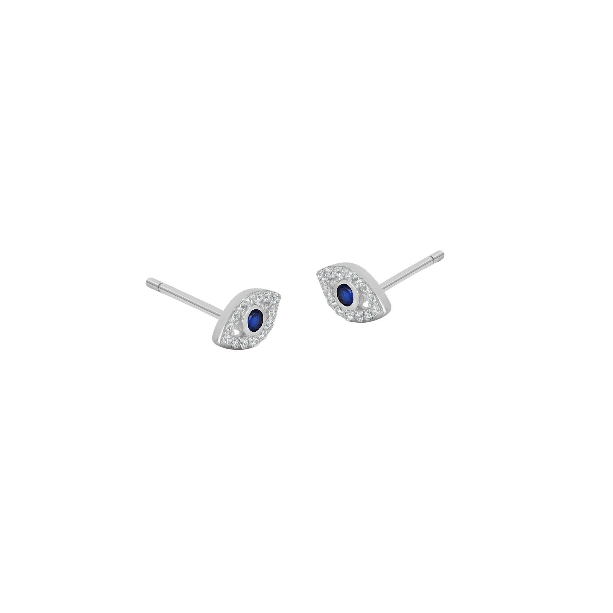 Evil Eye Glow Studs - 18k Gold-Plated / 925 Sterling Silver