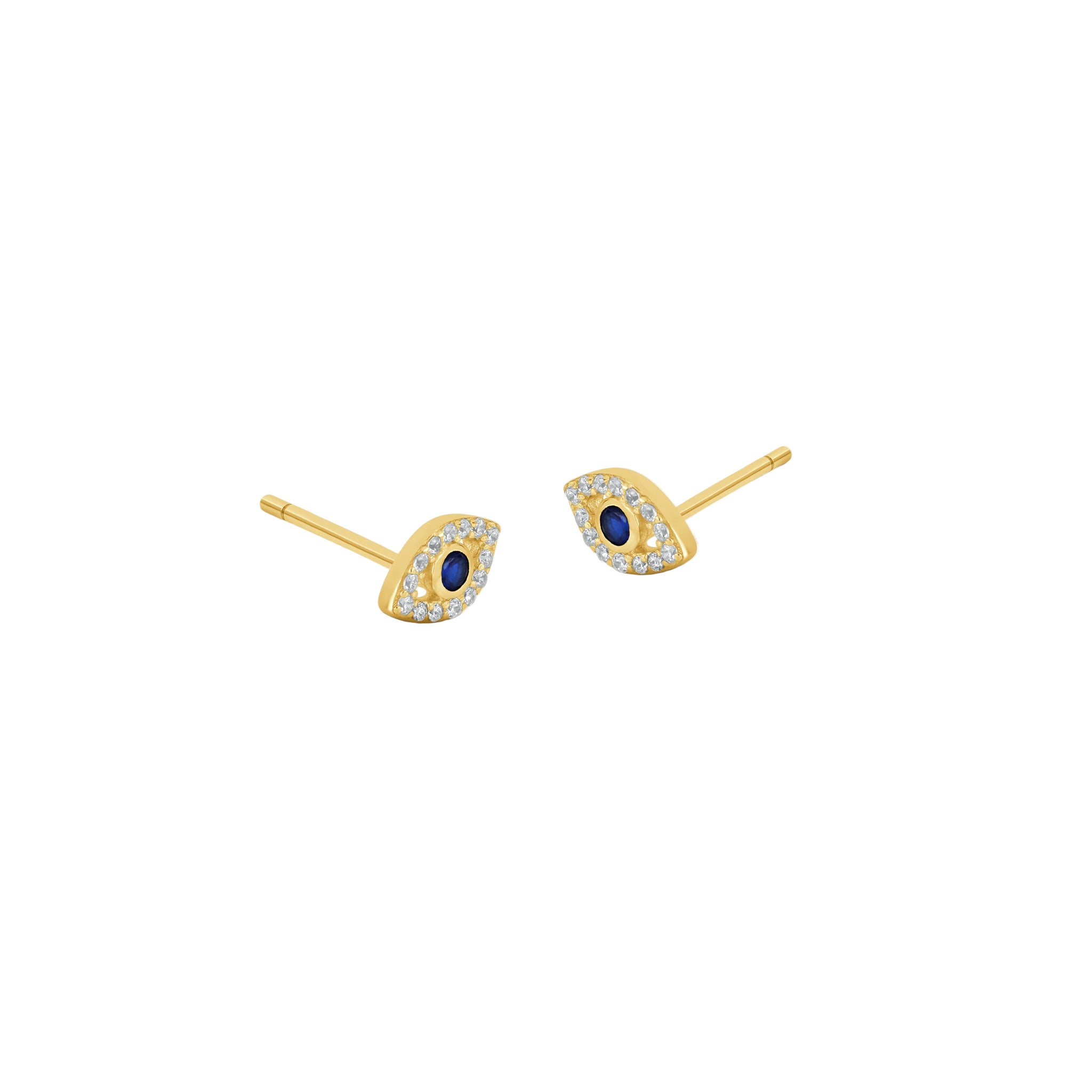 Evil Eye Glow Studs - 18k Gold-Plated / 925 Sterling Silver