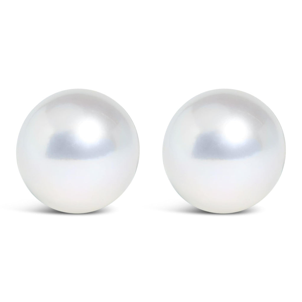 Cultured Freshwater Pearl Solitaire Stud Earrings 14K Gold