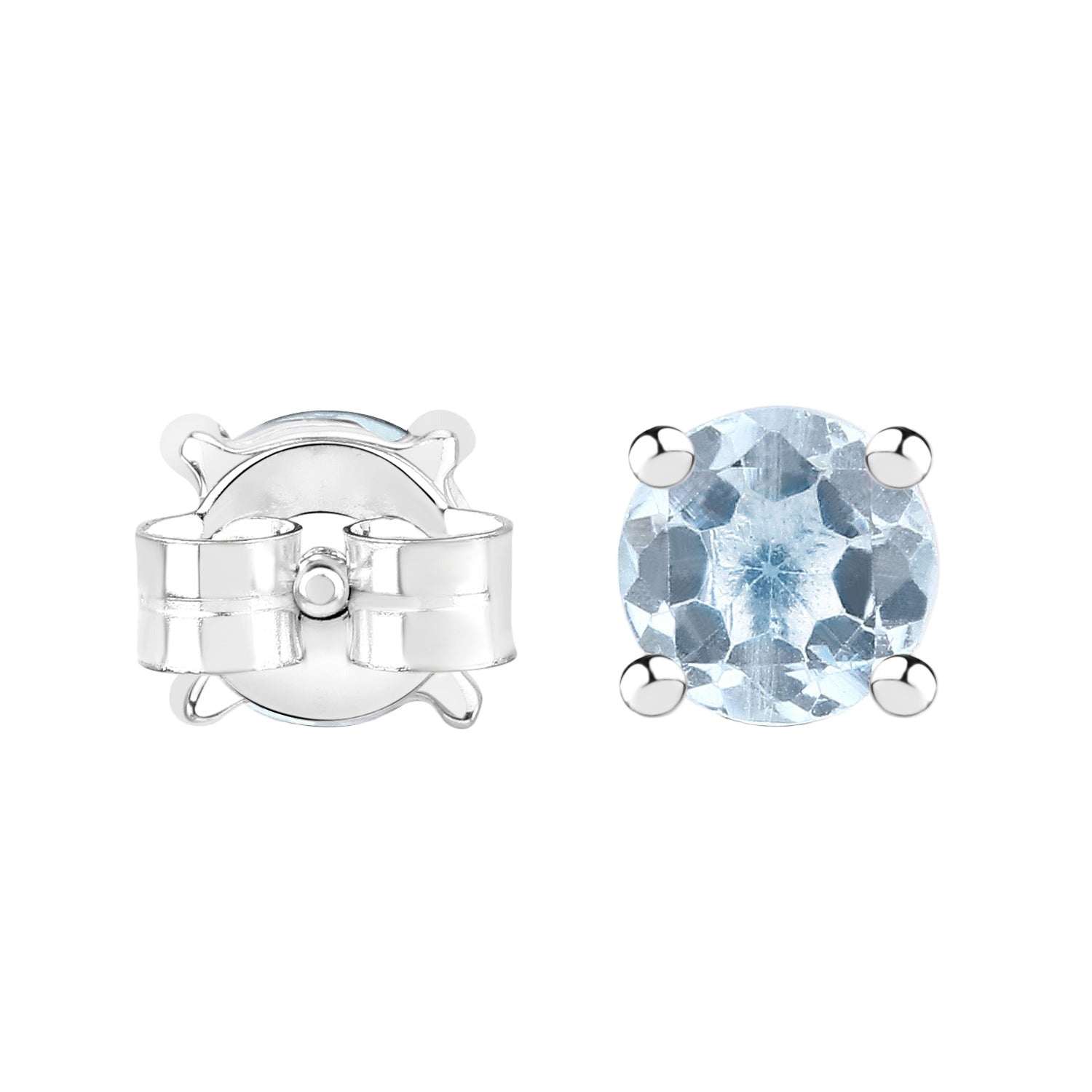 Chill Factor Ice Stud Earrings - 2.07 Carat Genuine Blue Topaz - .925 Sterling Silver